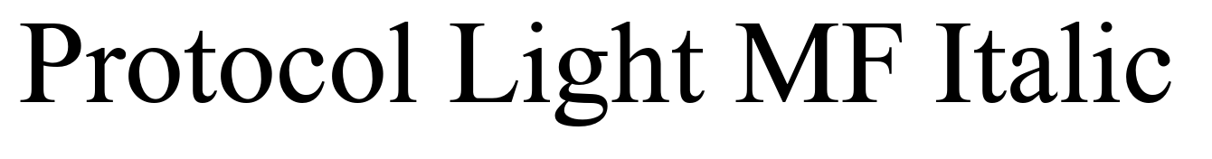 Protocol Light MF Italic